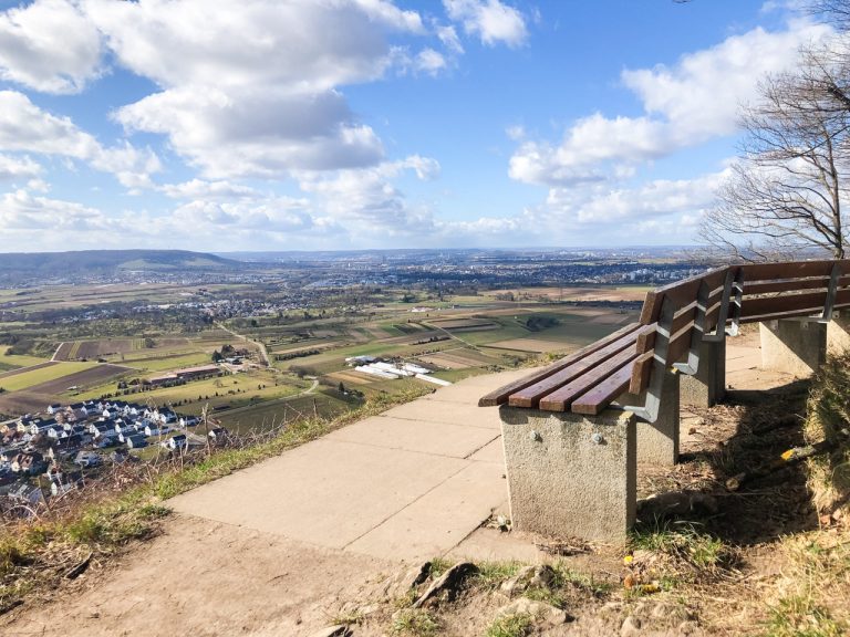 Steinzeitrundweg Kleinheppach Ausblick vom Kleinheppacher Kopf